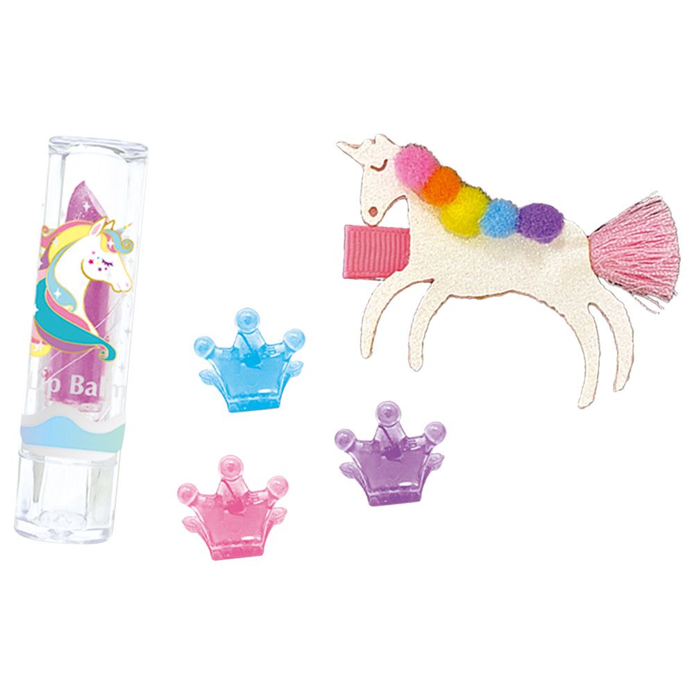 Hot Focus - Trendz Unicorn Fashion Hair Clips & Lip Balm Set