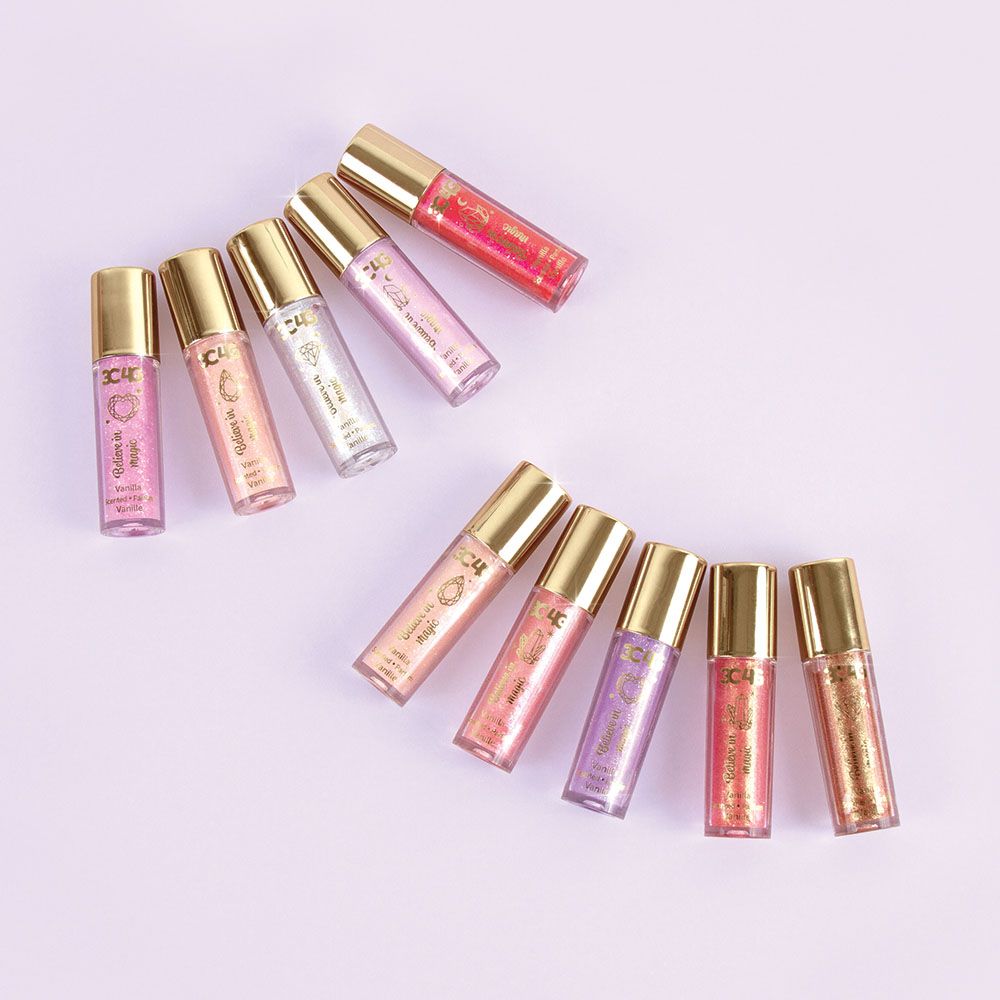 3C4G - Pink & Gold 10Pk Lip Gloss-Makeup