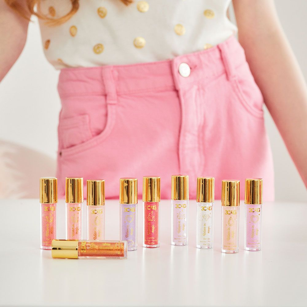 3C4G - Pink & Gold 10Pk Lip Gloss-Makeup