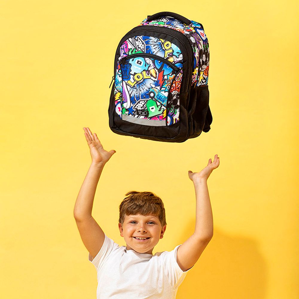 Yolo - 2-In-1 School Backpack - Graffiti - 17-Inch