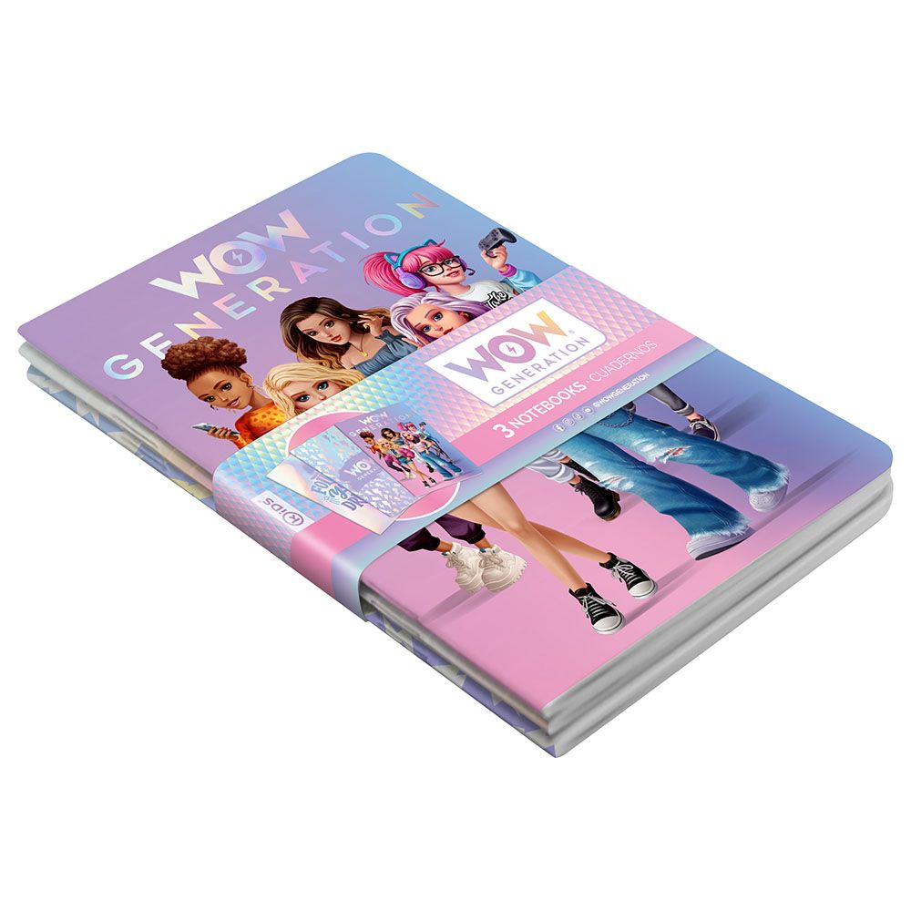 Wow Generation - Soft Cover Notebook - A5 - 3pcs