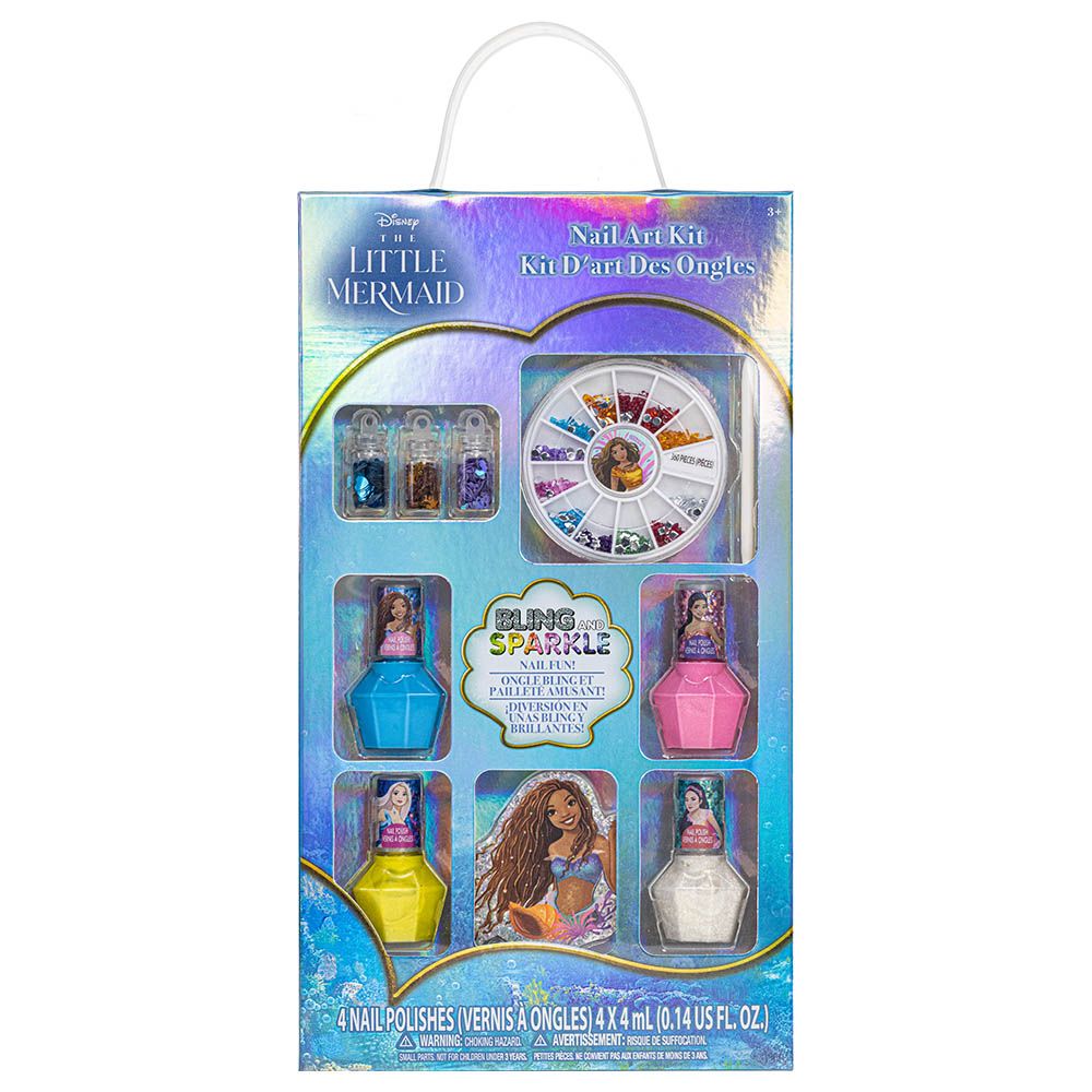 TownleyGirl - Disney Princess Nail Polish Set With Gem - 4pcs