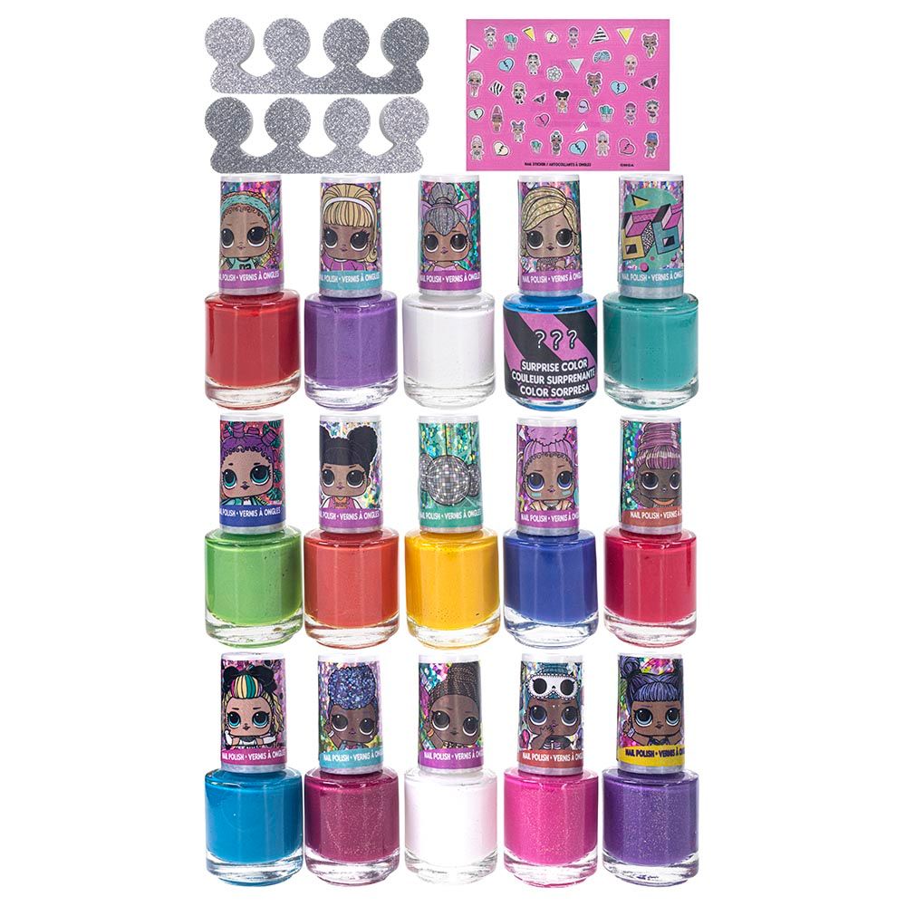 TownleyGirl - L.O.L Surprise Peel-Off Nail Polish Set - 18pcs