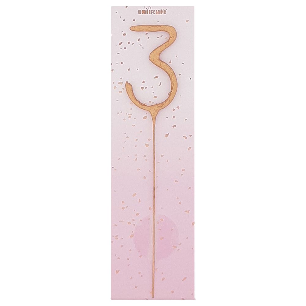 Wondercandle - Sparkler Candle 3 - Rose Gold