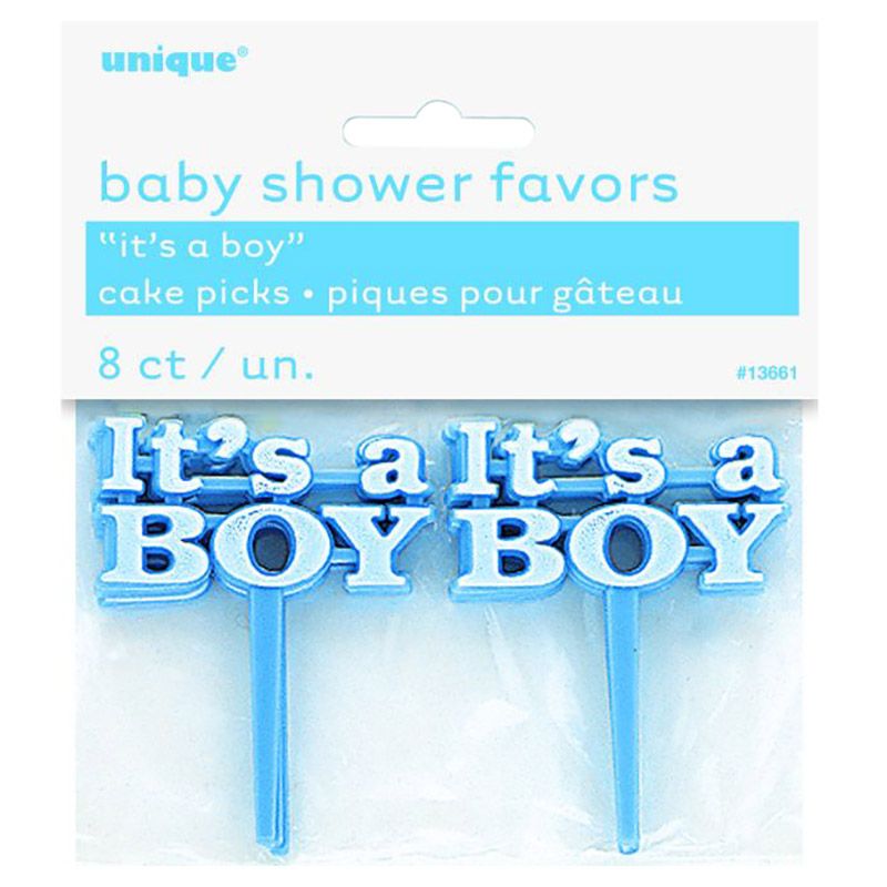 Unique - It's A Boy Blue Cake Picks