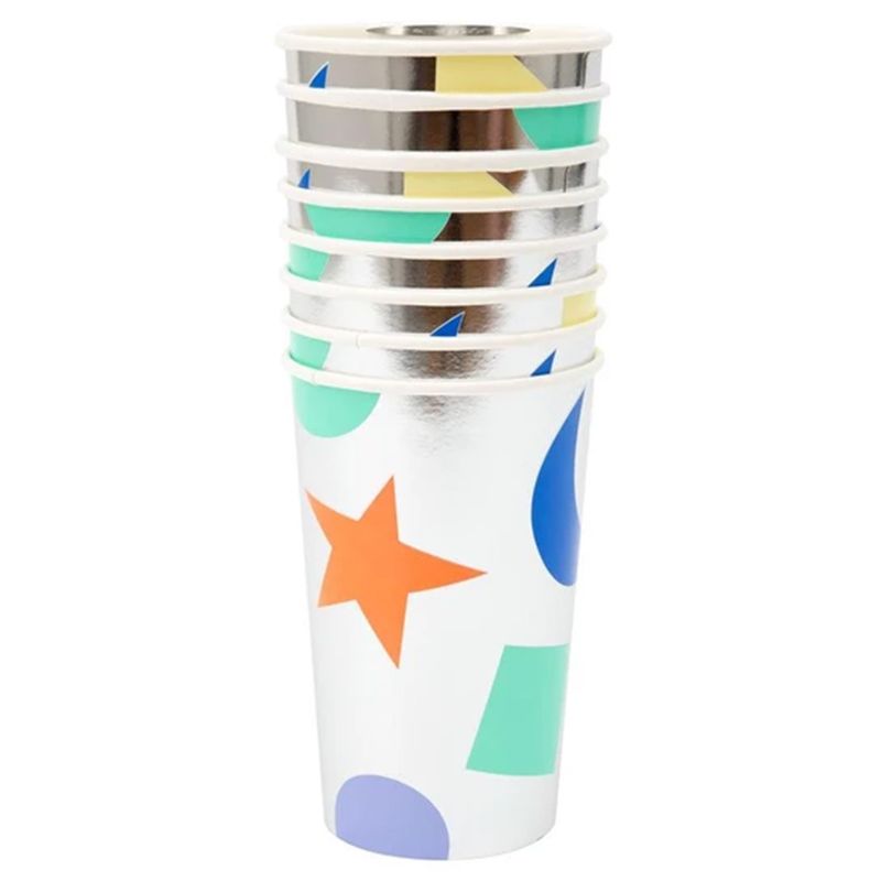 Meri Meri Silver Geometric Highball Cup Silver