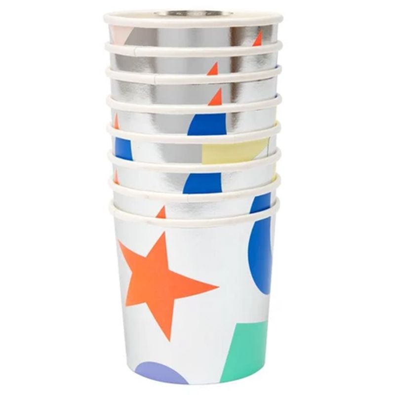 Meri Meri Geometric Tumbler Cup Silver