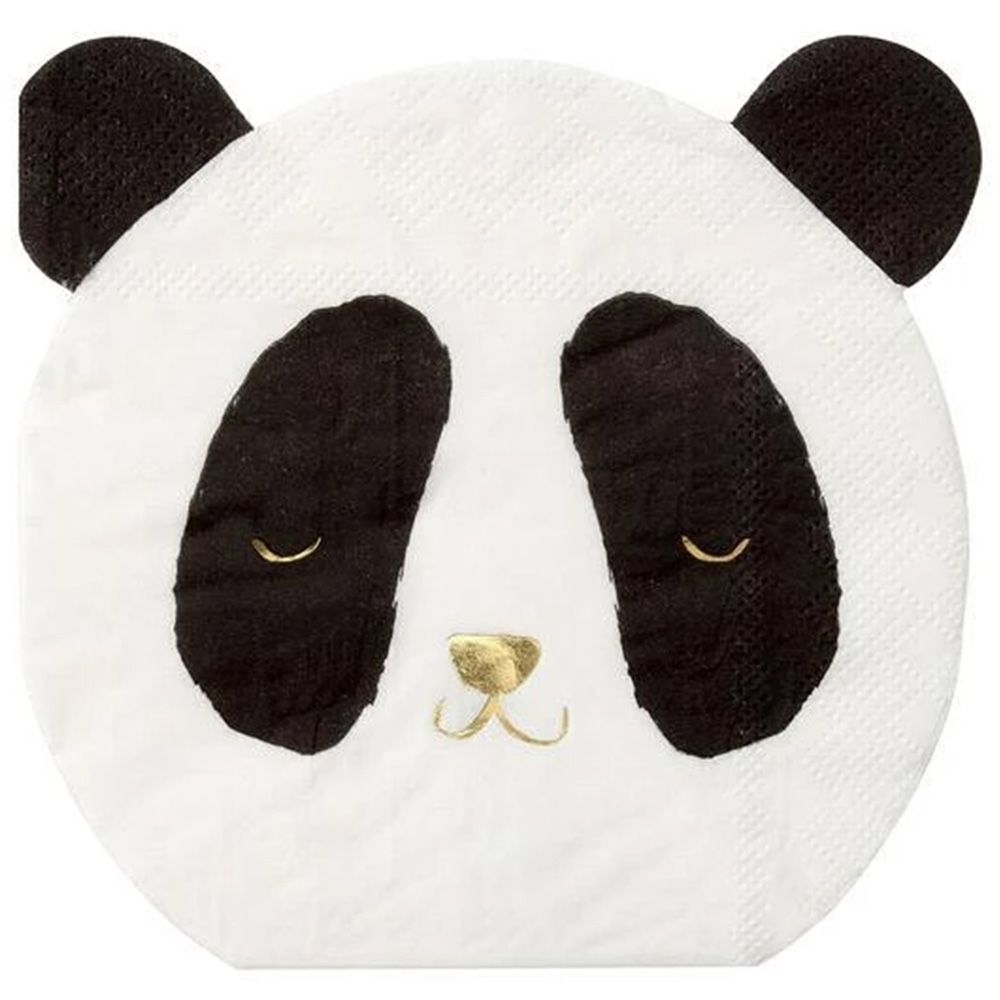 Meri Meri Panda Small Napkins White