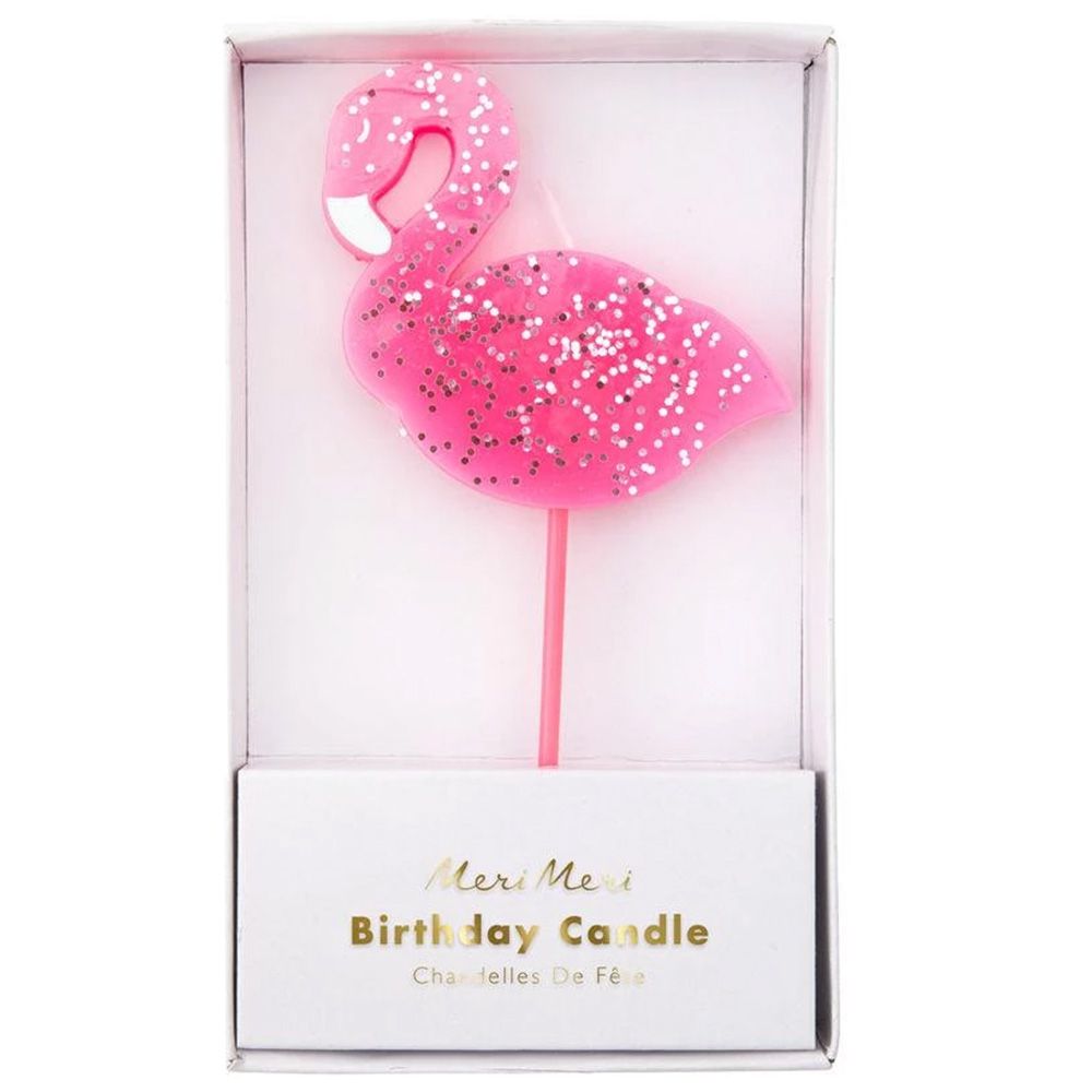 Meri Meri Large Flamingo Candle Pink