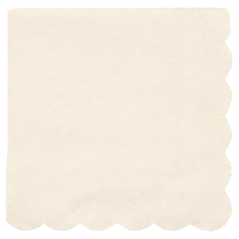 Meri Meri - Cream Simply Eco Small Napkins - 20 Pcs