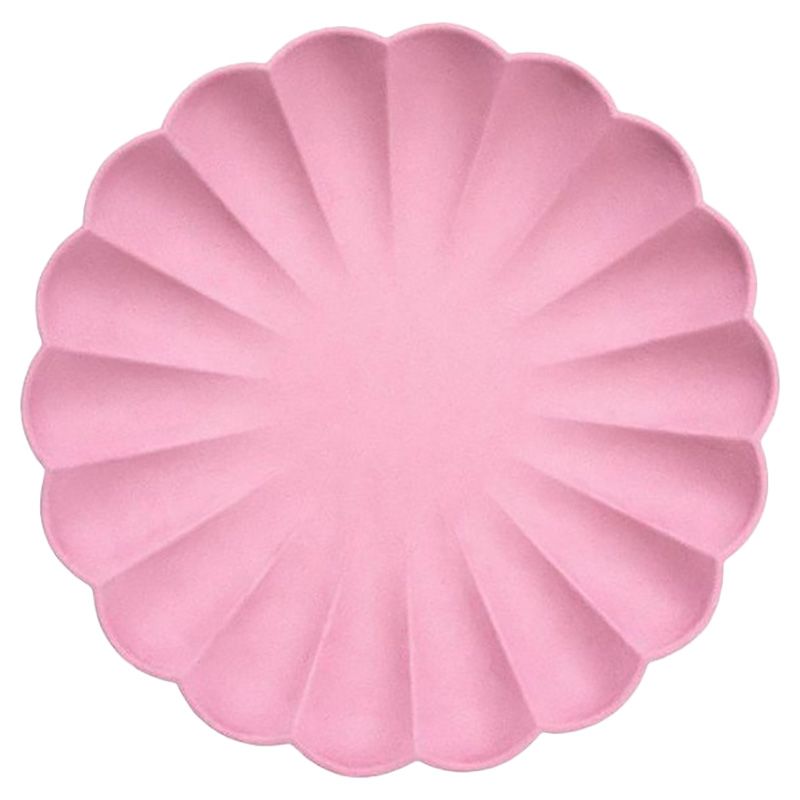 Meri Meri - Deep Pink Simply Eco Large Plates - 8 Pcs