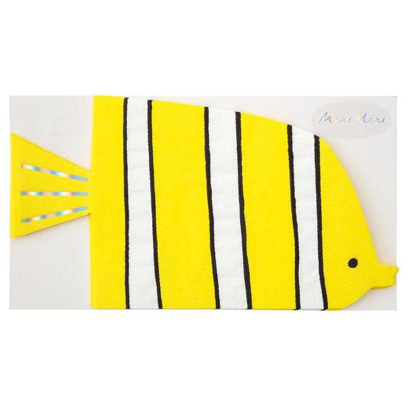 Meri Meri Under The Sea Fish Napkins Yellow