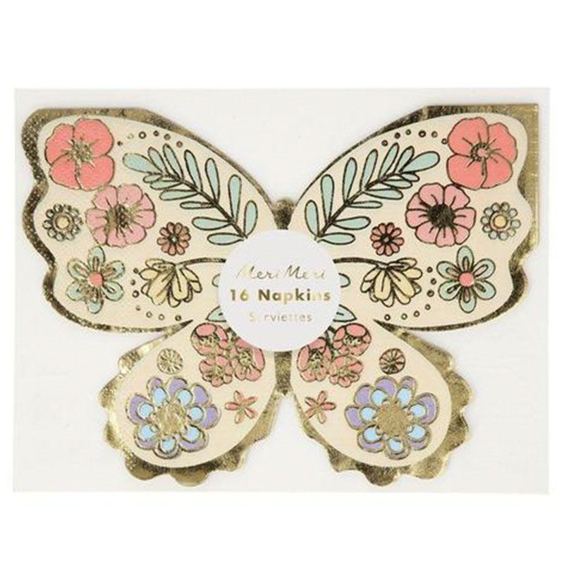 Meri Meri - Floral Butterfly Napkins