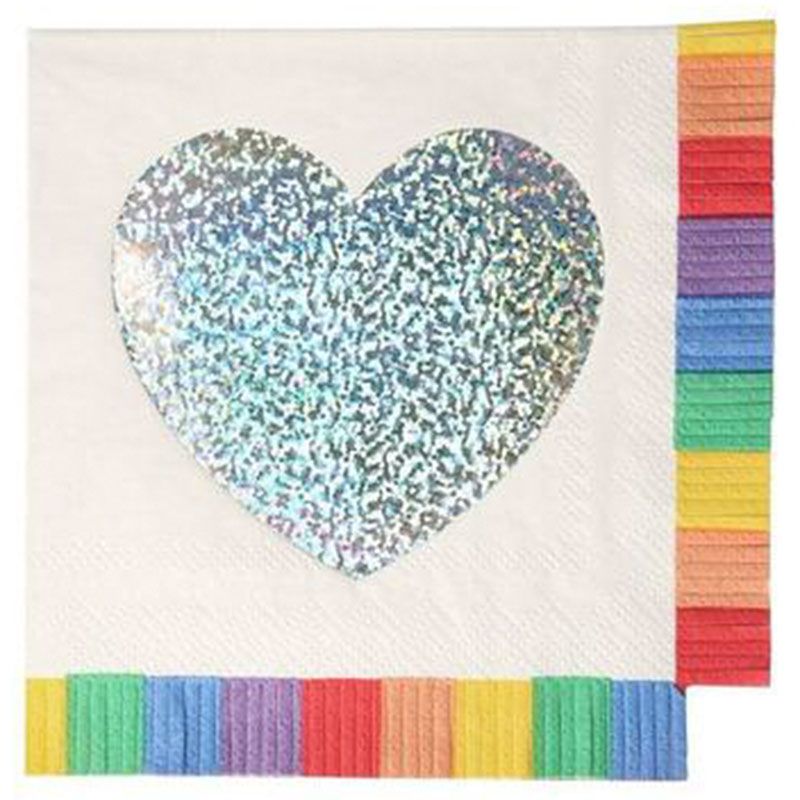 Meri Meri - Rainbow Fringe Small Napkins