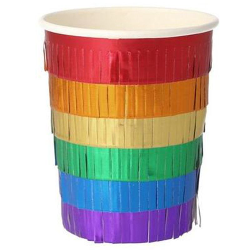 Meri Meri - Rainbow Fringe Party Cups