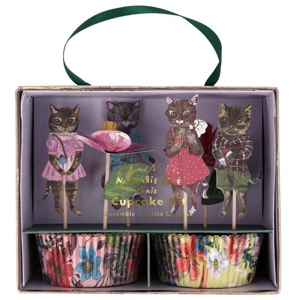 Meri Meri - Nathalie Late Flora Cat Cupcake Kit