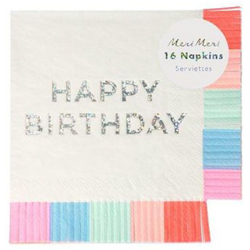 Meri Meri - Birthday Fringe Small Napkins