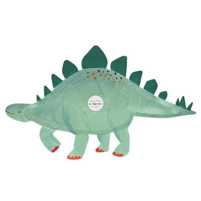 Meri Meri - Stegosaurus Platters - Green