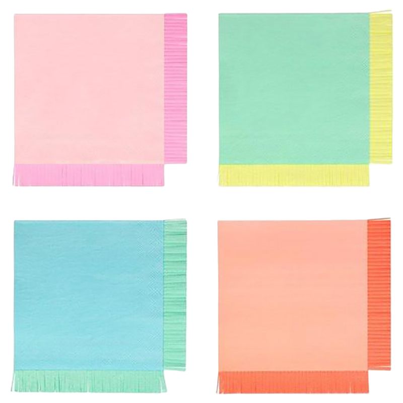 Meri Meri - Neon Fringe Large Napkins 