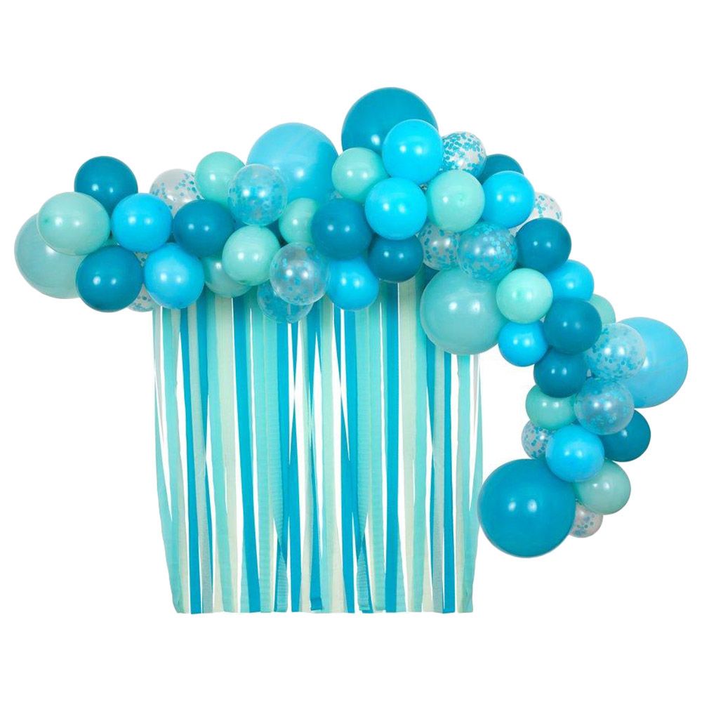 Meri Meri - Balloons and Streamer Set Pack of 52 - Blue