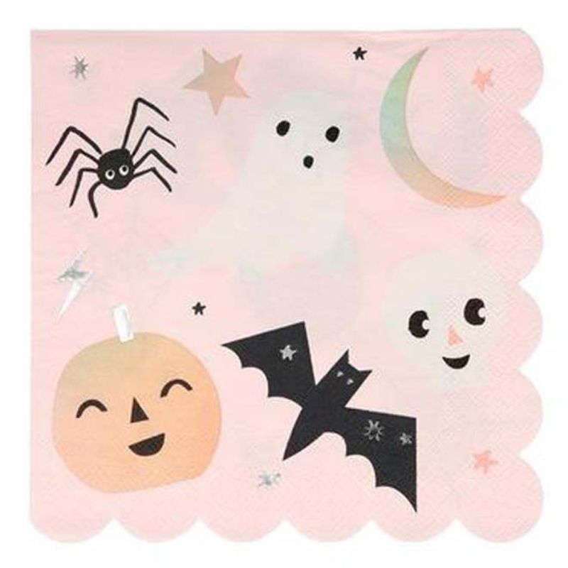 Meri Meri - Pack of 16 Pastel Halloween Large Napkins