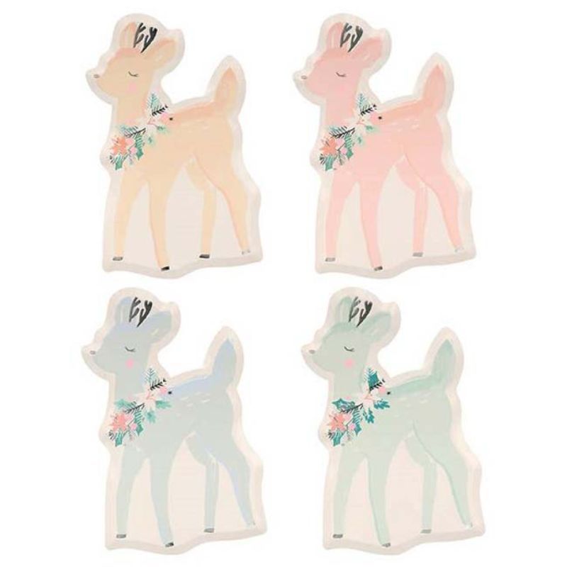 Meri Meri - Pack of 8 Colourful Deer Plates