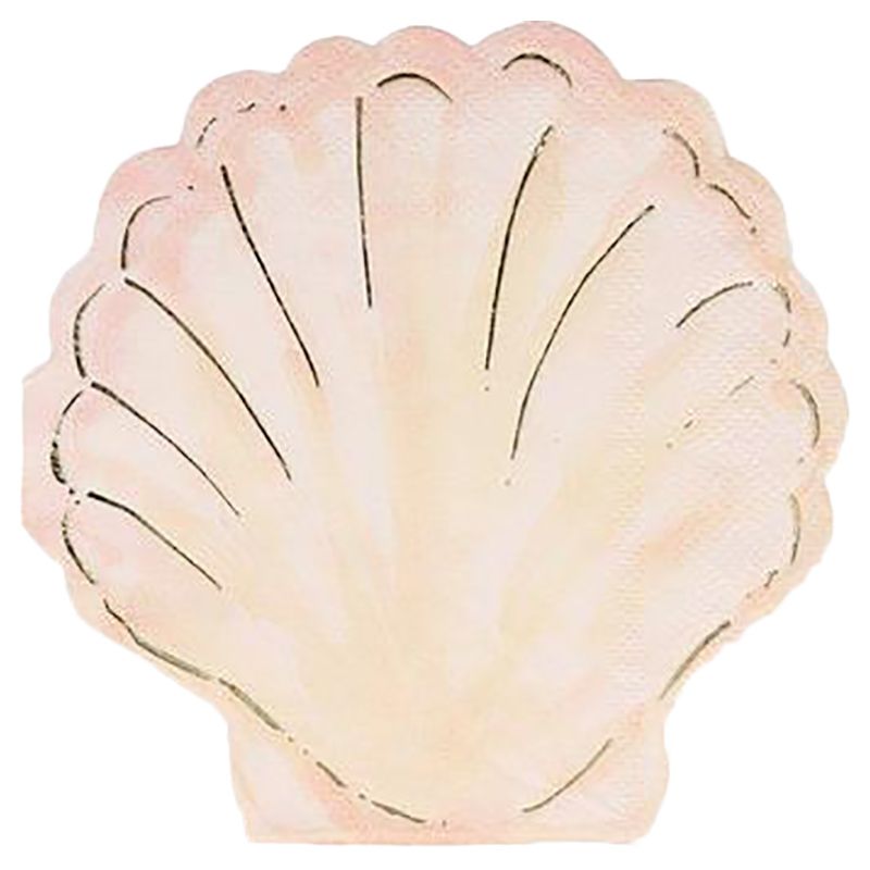 Meri Meri - Watercolour Clam Napkins - Beige