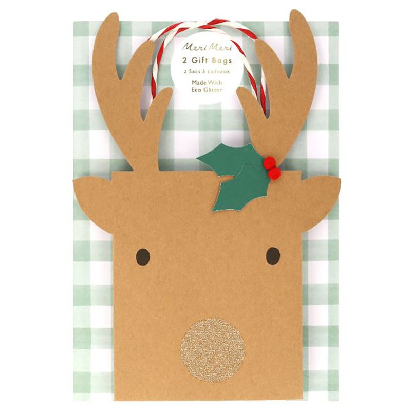 Meri Meri - Reindeer Gift Bags - Medium - 2pcs