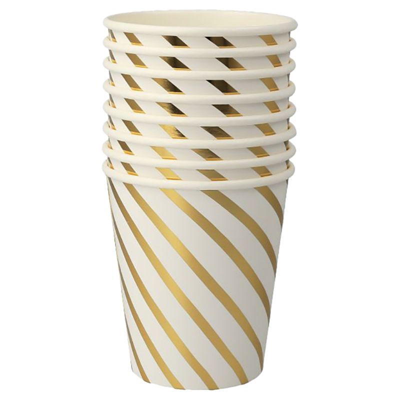 Meri Meri - Swirl Cups - Gold - 8pcs