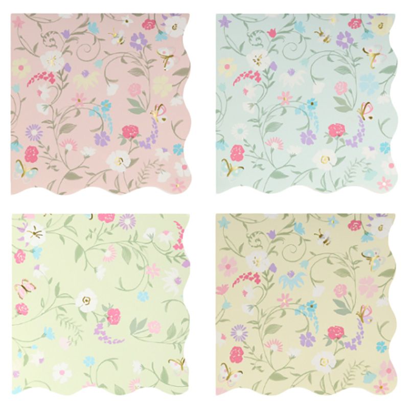 Meri Meri - Laduree Floral Napkins - 16pcs - Small