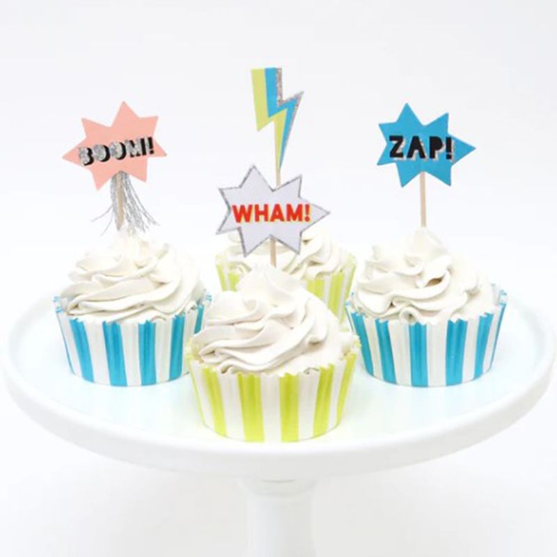 Meri Meri - Superhero Cupcake Kit - 24Pcs