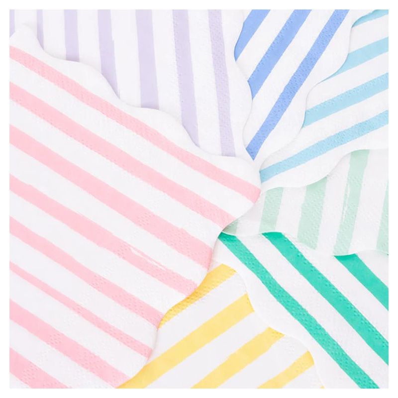 Meri Meri - Mixed Stripe Napkins - Large - 16Pcs