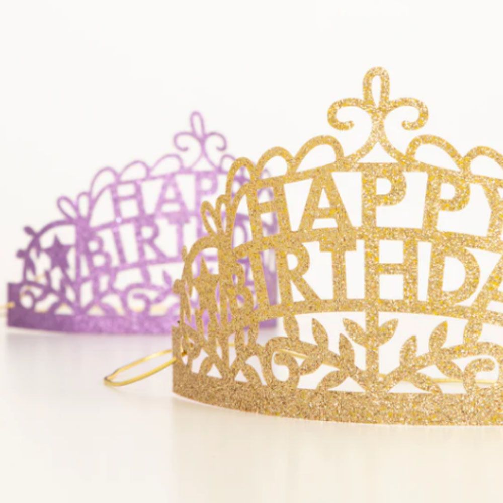 Meri Meri - Happy Birthday Tiara - Pack of 8