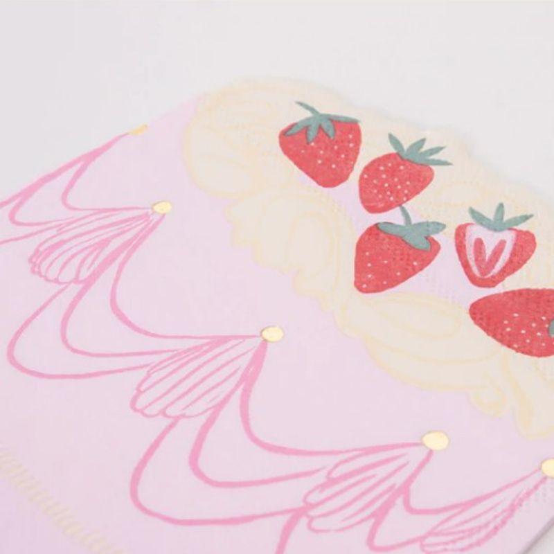 Meri Meri - Pink Cake Napkins - Pack of 16