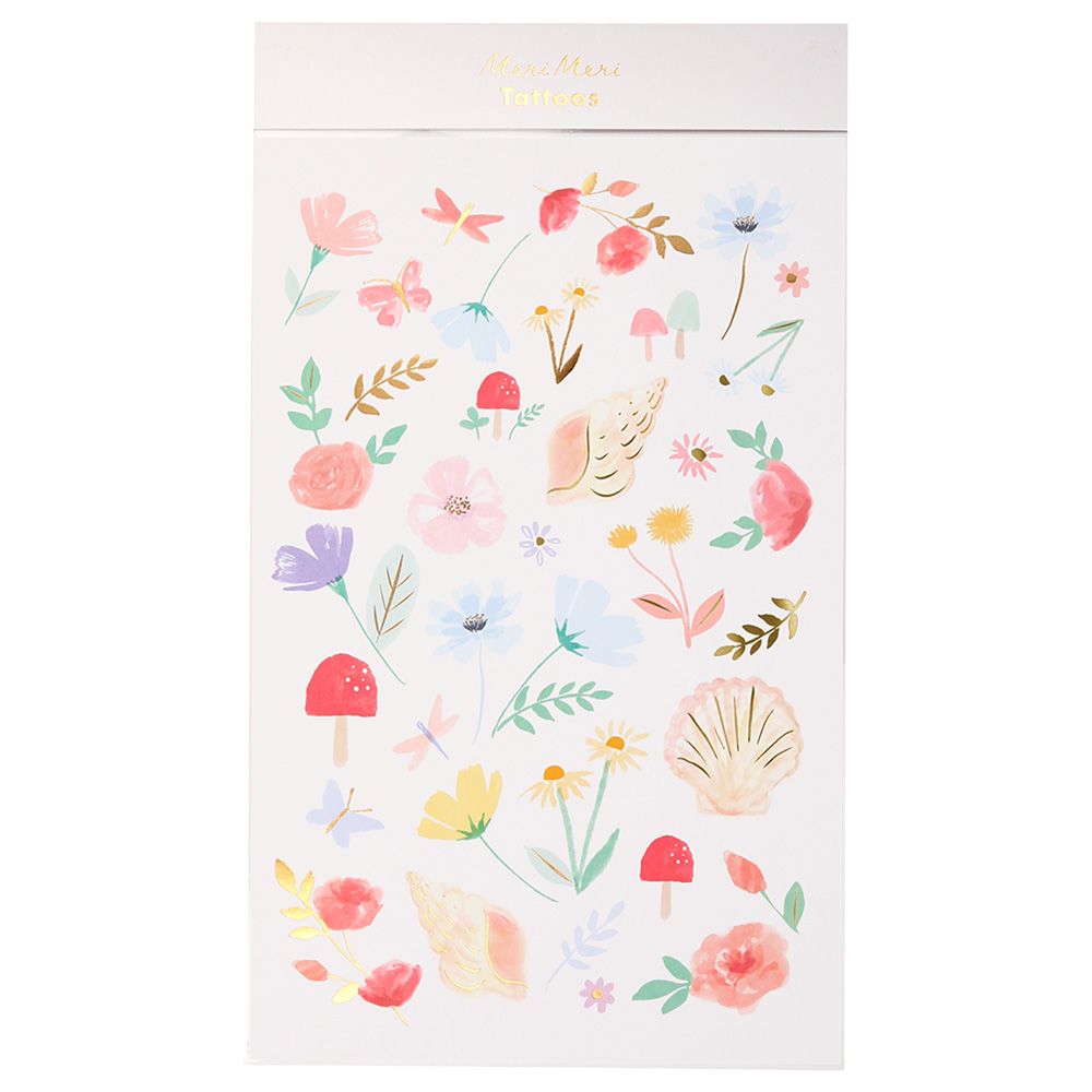 Meri Meri - Floral Tattoos Sheets - Pack of 2