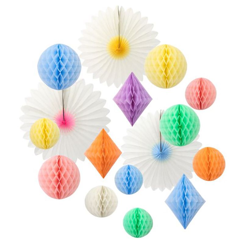 Meri Meri - Honeycomb Decoration Kit - Pastel