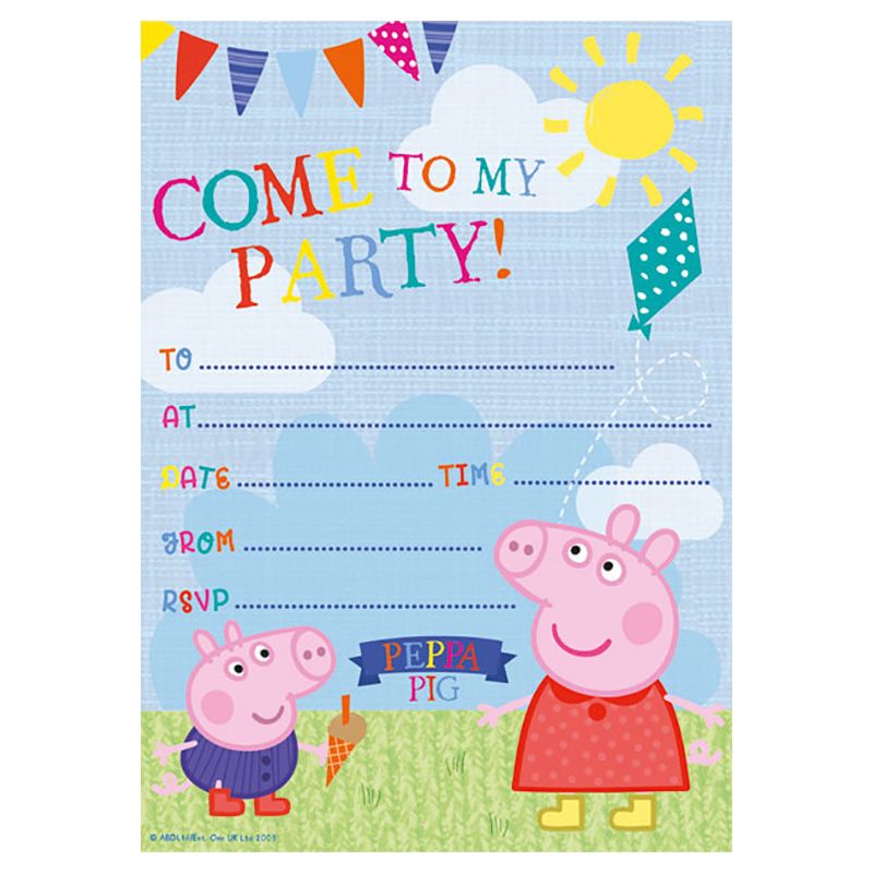 Party Camel - Peppa & George Party Invites