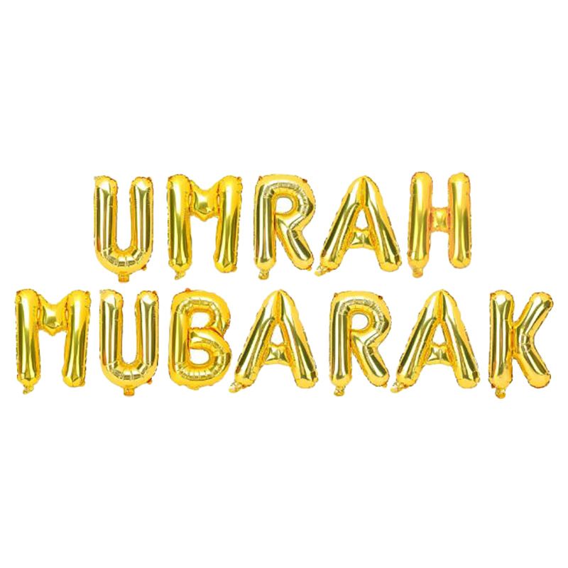 Eid Party - Umrah Foil Balloons - Gold