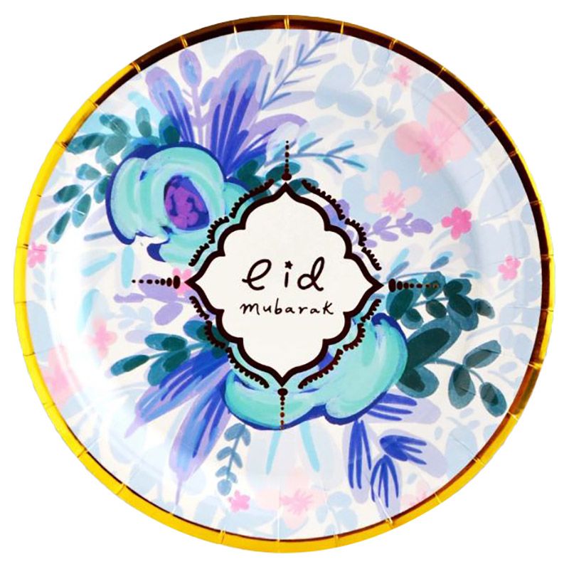 Eid Party - Floral Paper Plates - 10pcs