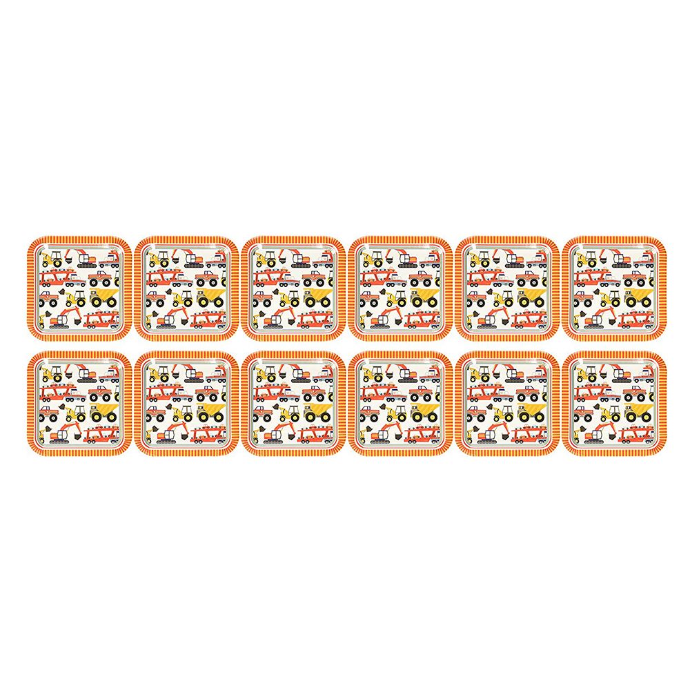 Meri Meri - Big Rig Large Square Plates Pack Of 12