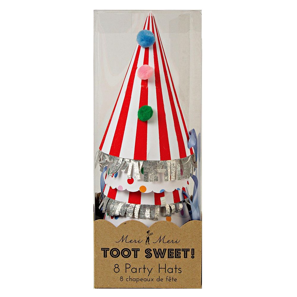 Meri Meri - Toot Sweet Party Hats Pack Of 8