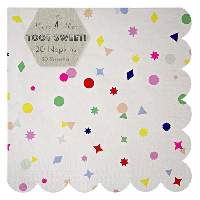 Meri Meri - Toot Sweet Charms Large Napkin 6" Pack Of 20