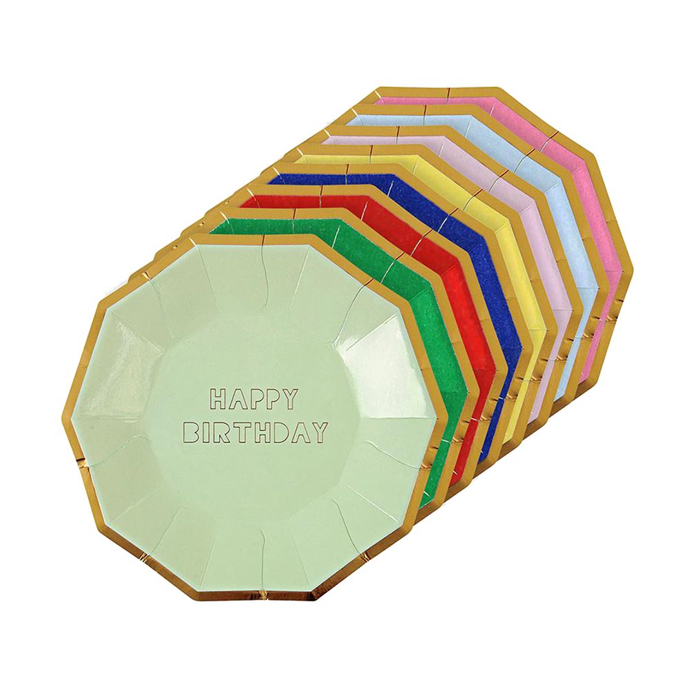 Meri Meri - Happy Birthday Plates Small 8pcs