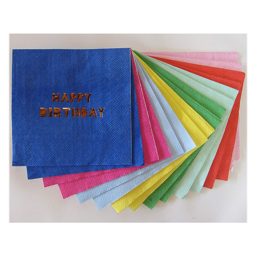 Meri Meri - Happy Birthday Napkins Small 8pcs