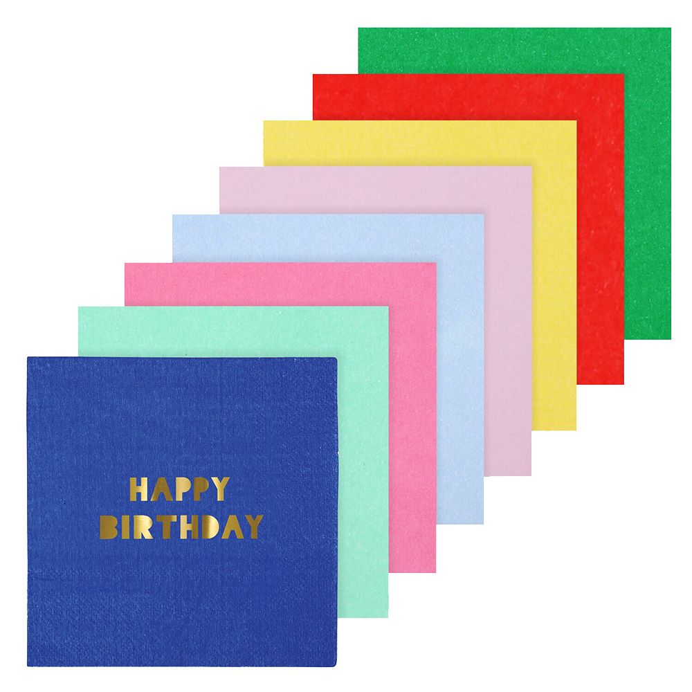 Meri Meri - Happy Birthday Napkins Large 16pcs