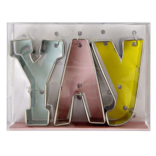 Meri Meri - Yay Cookie Cutters - Silver