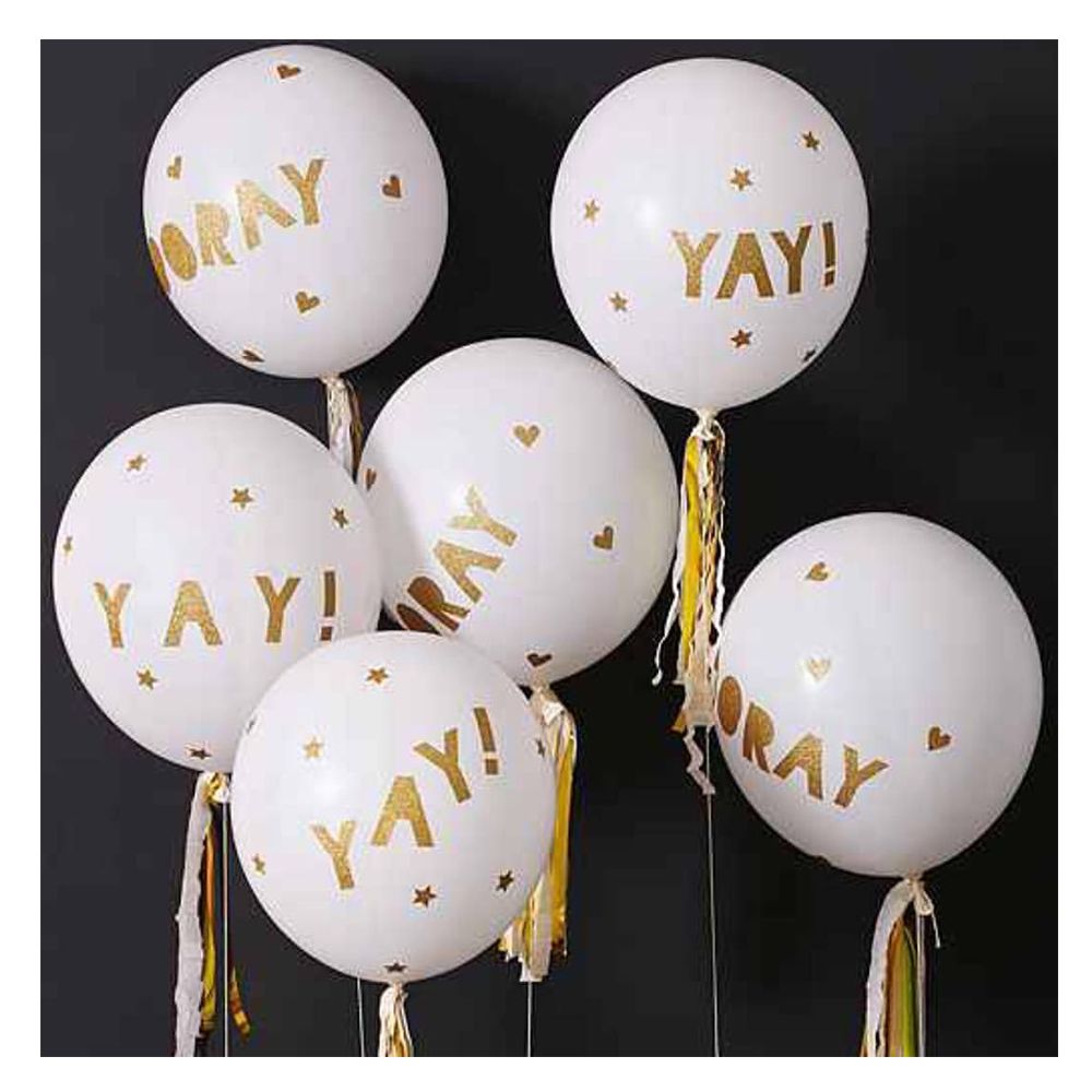 Meri Meri - Glitter Balloon Kit - White