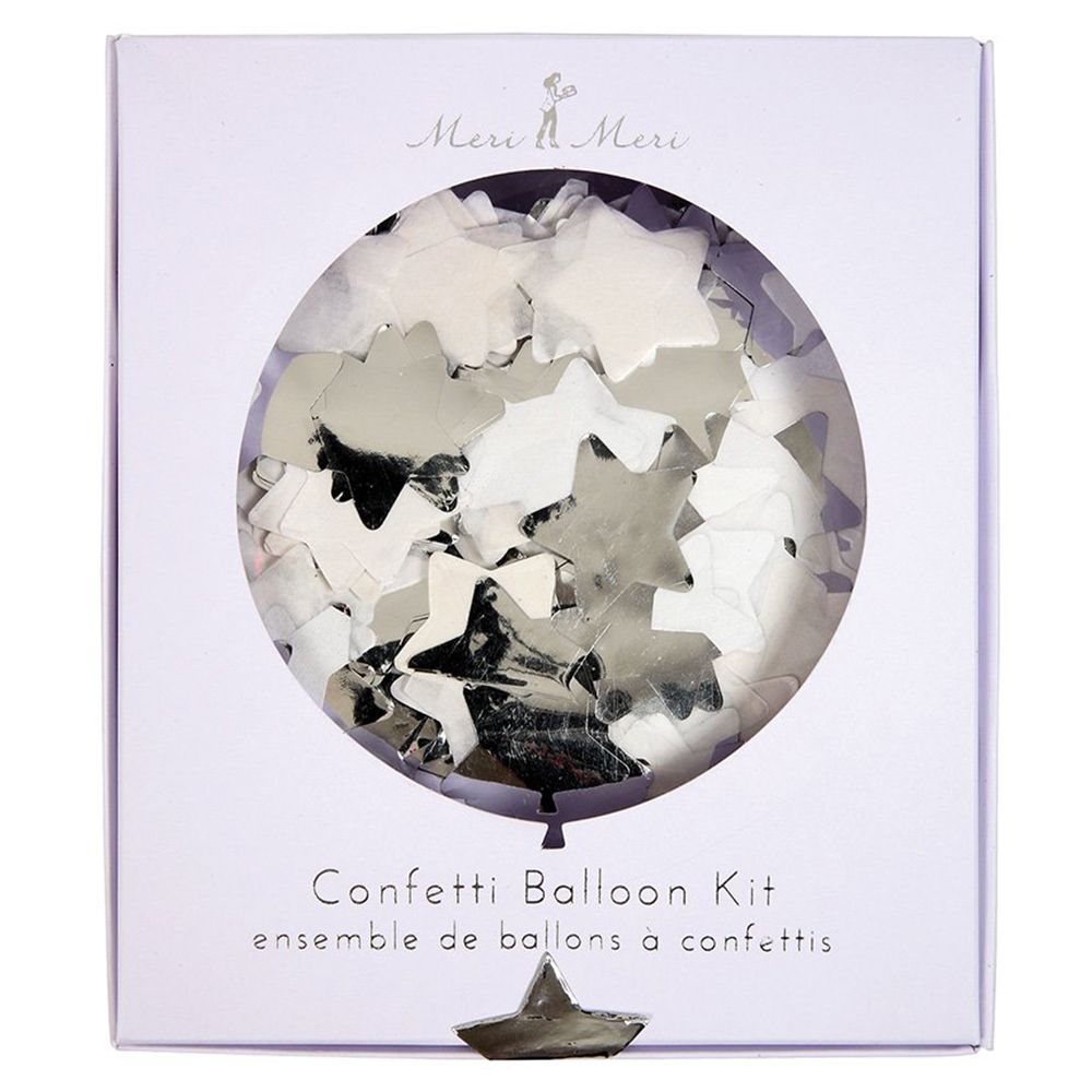 Meri Meri - Confetti Balloon Kit - Sliver