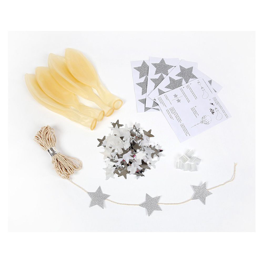 Meri Meri - Confetti Balloon Kit - Sliver