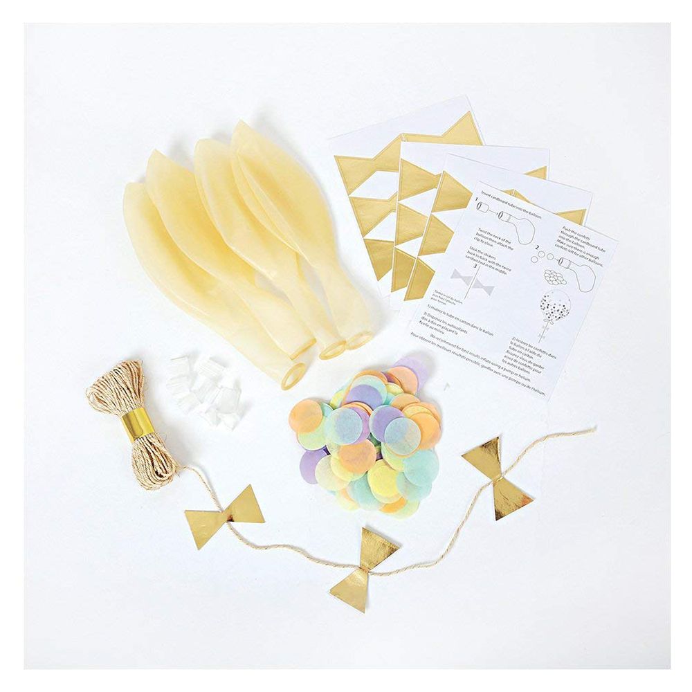 Meri Meri - Neon Confetti Balloon Kit - Gold